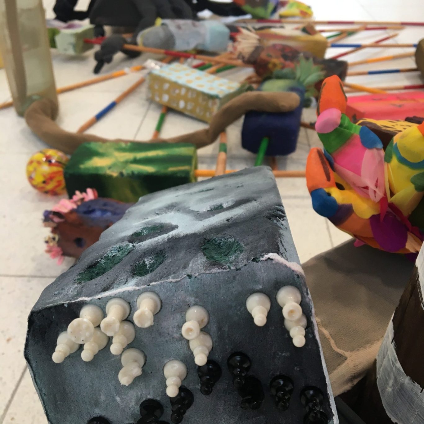 Installation "Schach", Diplom-Ausstellung Positionen 2023