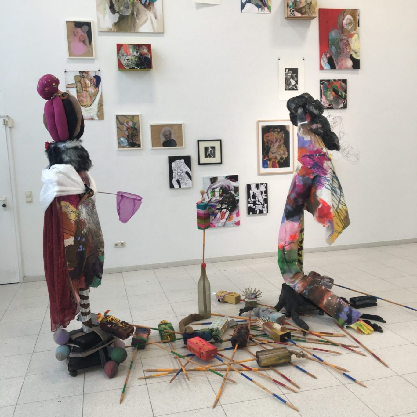 Installation "Schach", Diplom-Ausstellung Positionen EKA Trier, 2023